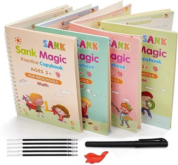 Kids Reusable Magic Writing Book Set (4 Pack)