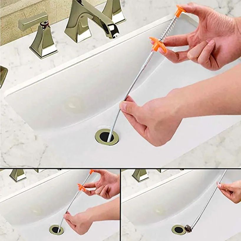 60cm Bendable Drain Clog Dredge Tools Flexible Design , Multi-Purpose , Hair & Debris Remover